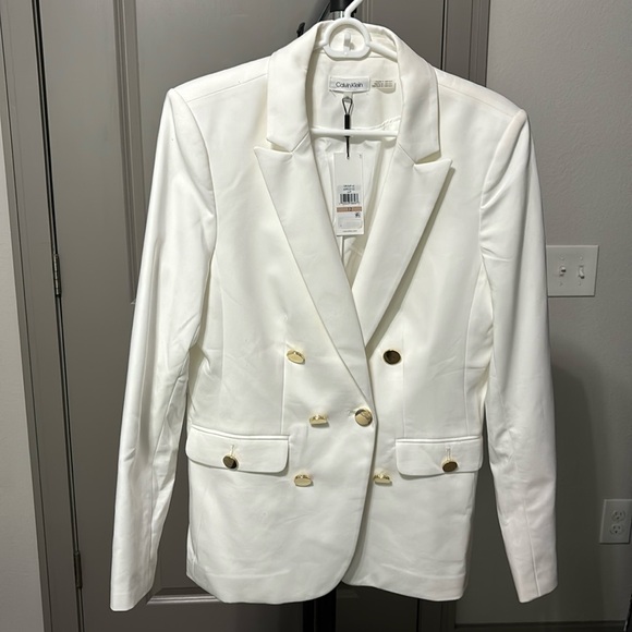 Off white double breasted blazer. - Picture 1 of 2